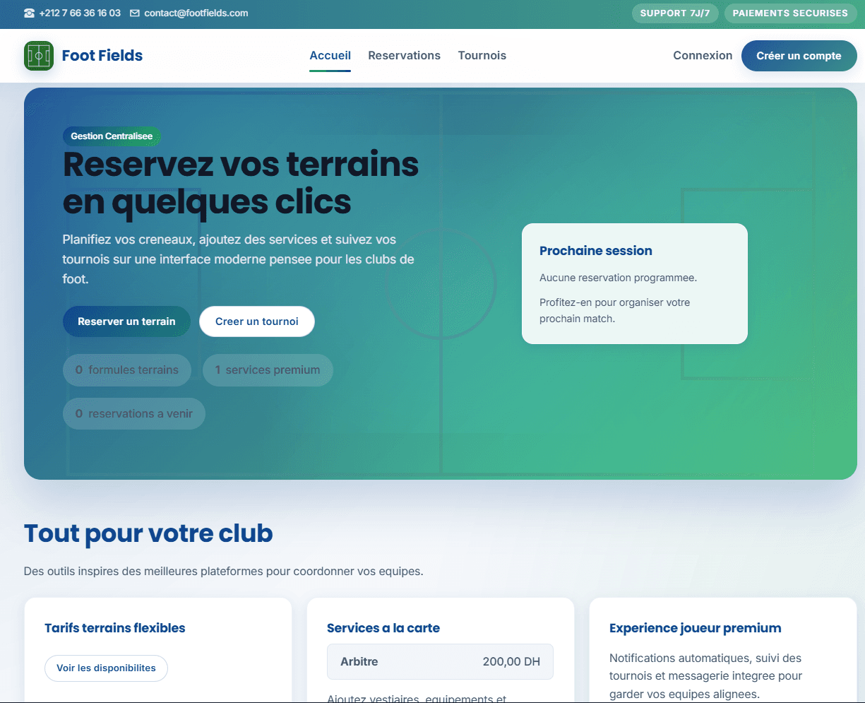 Capture du projet Anfield