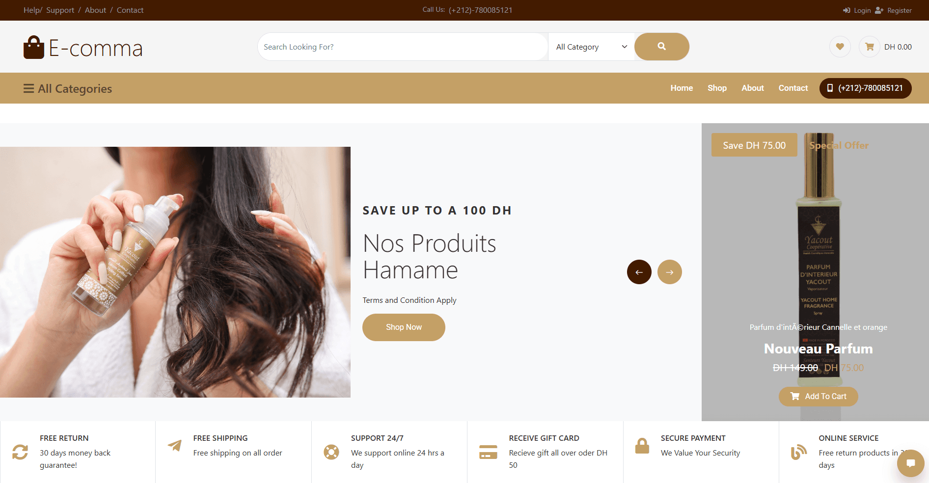 Capture du projet Ecomma